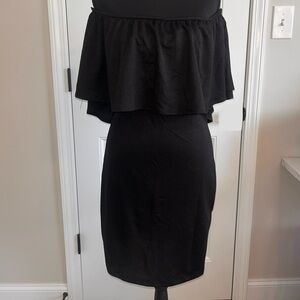 Brat Star Black Off the Shoulder Dress